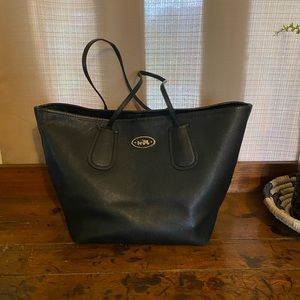 XL Black Coach tote